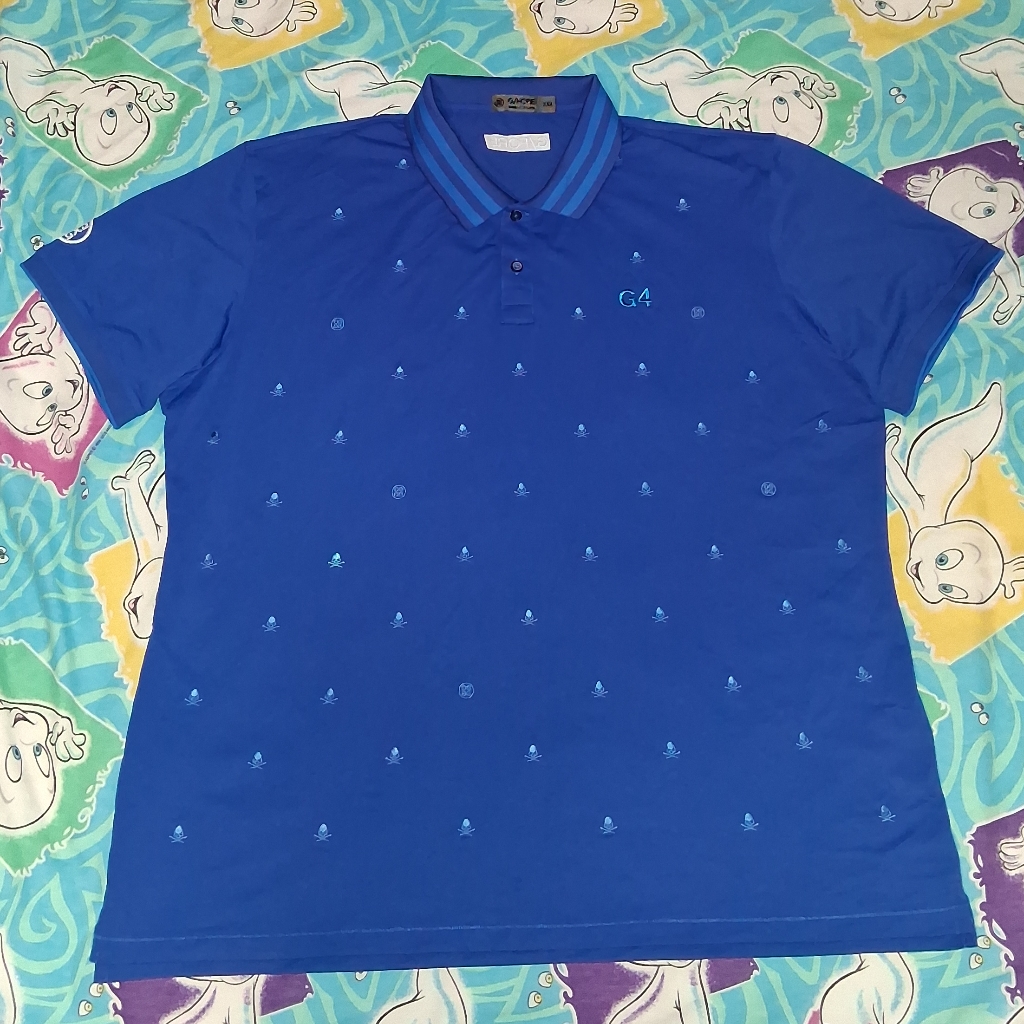 Gfore Skull Customized Icon Blue Golf Polo Shirt G/Fore